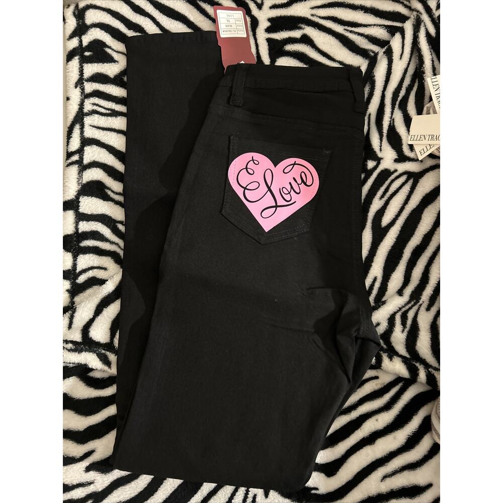 Women’s Ling Collections Skinny Jeans Black Stretch NWT Xl
